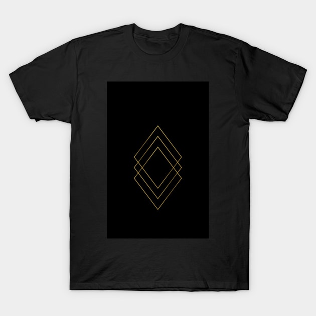 black & gold diamonds T-Shirt by mcmetz